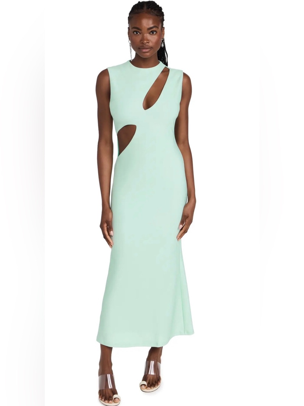 Revolve ATOIR The Forte Cut Out Midi Dress Seafoam Size US 2 NWT
